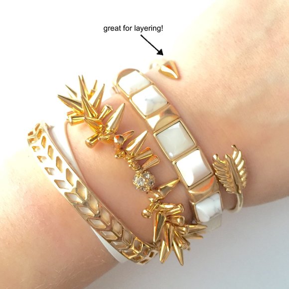 STELLA & DOT Gilded Arrow bangle bracelet - Picture 3 of 5
